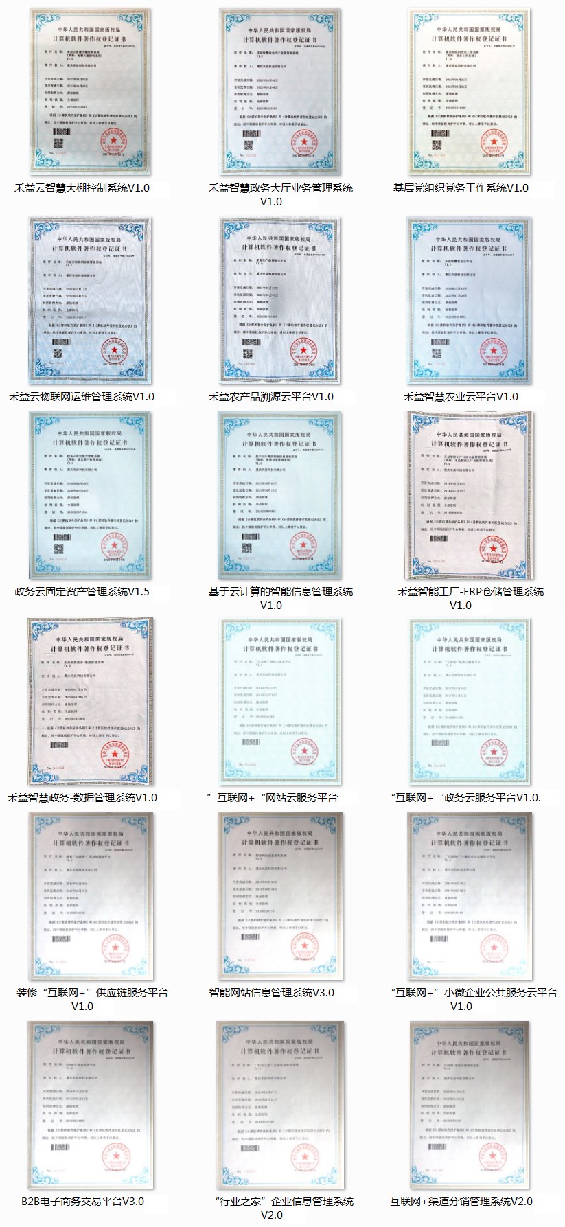 禾益科技獲18項國家版權(quán)局軟件著作權(quán)證書